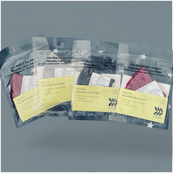 All in Motion™ Kids' Fabric youth reusable Face Mask - (Lot Of 4) - Picture 1 of 5